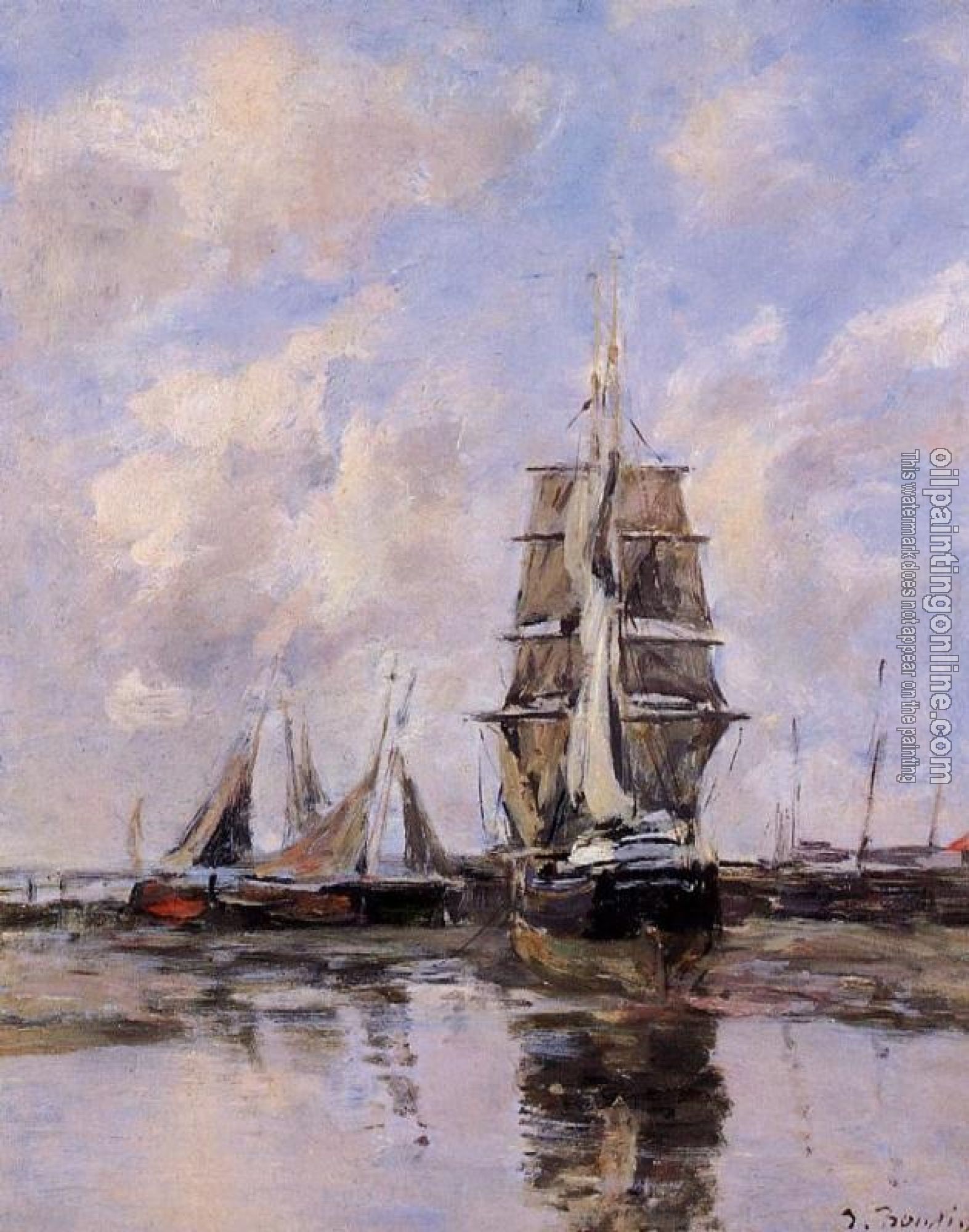 Boudin, Eugene - Beached Boats